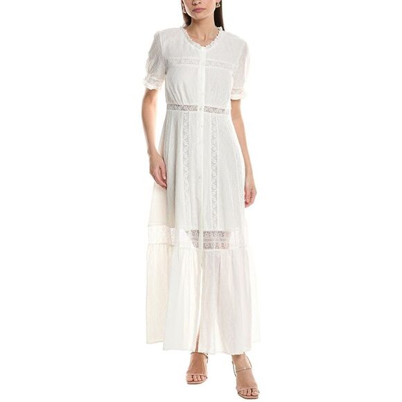 JL LUXE Dresses & Skirts - Jl Luxe Womens  Short Sleeve Midi Dress, White